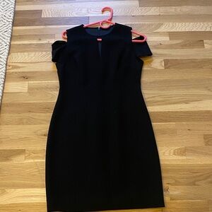 Elie Tahari Black One Shoulder Dress